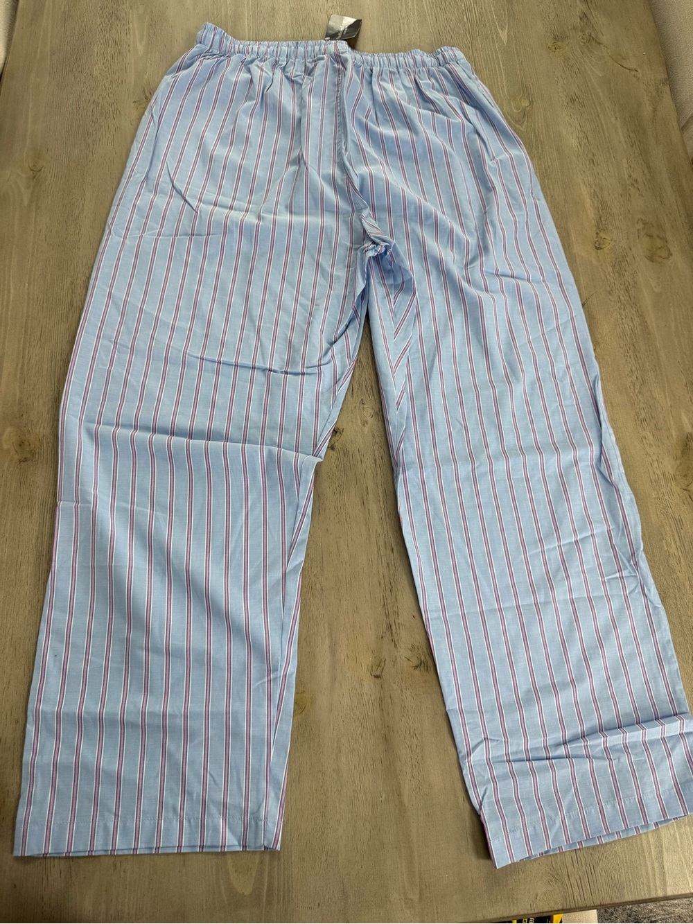 Ralph Lauren Light Blue sleep Pants with pink & White Pinstripes - Picture 7 of 7